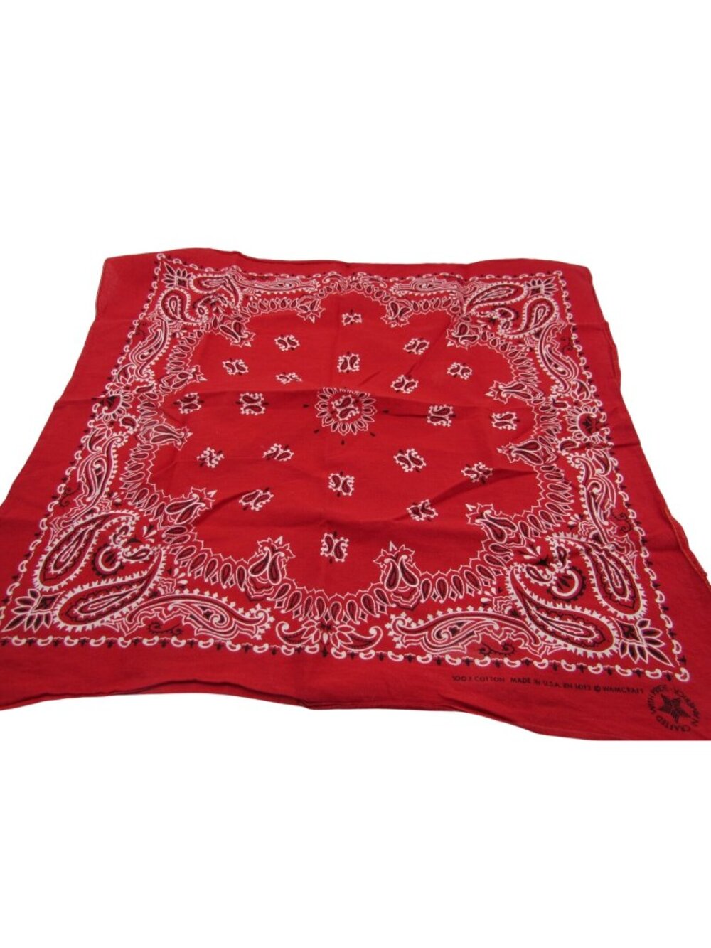 Wamcraft Vintage Classic Red Cotton Bandana USA RN 14193 32274